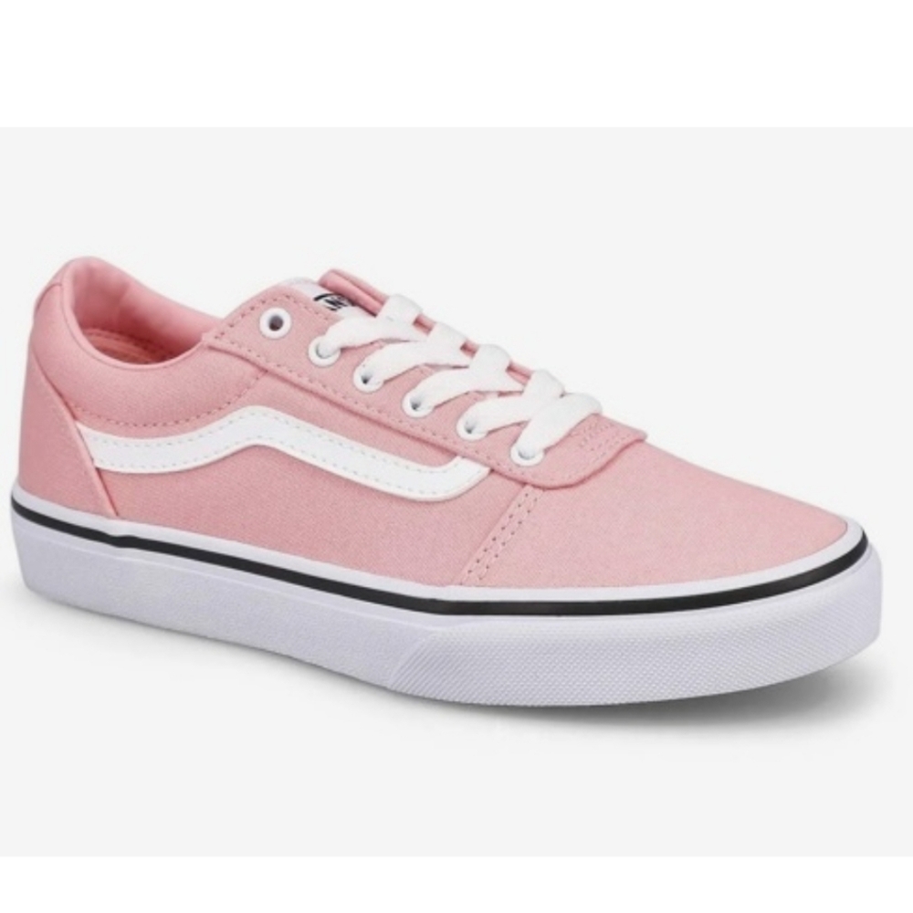 NEW🎀 Womens Vans Ward Canvas Powder Pink/white Sneakers Size 8.5
